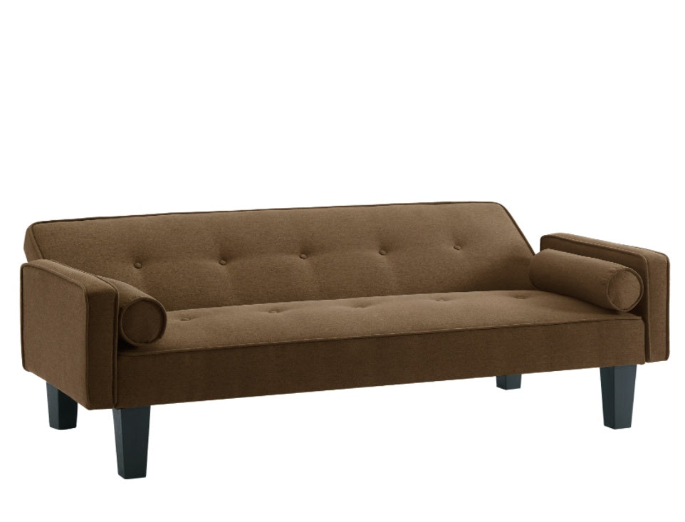 Medieval-Style Fabric Loveseat Sofa with Pillows for the Living Room