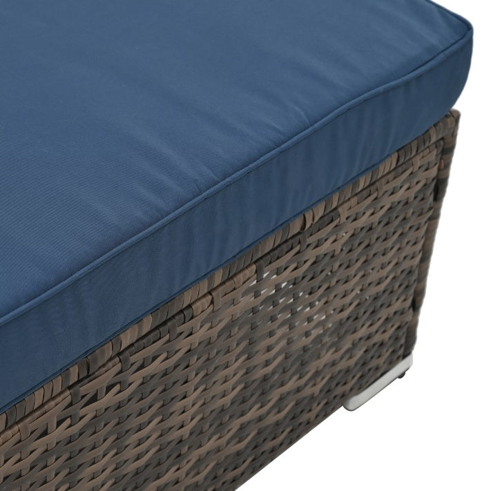 4-Piece Outdoor Patio Furniture Set, Seasonal PE Wicker with Tempered Glass Coffee Table