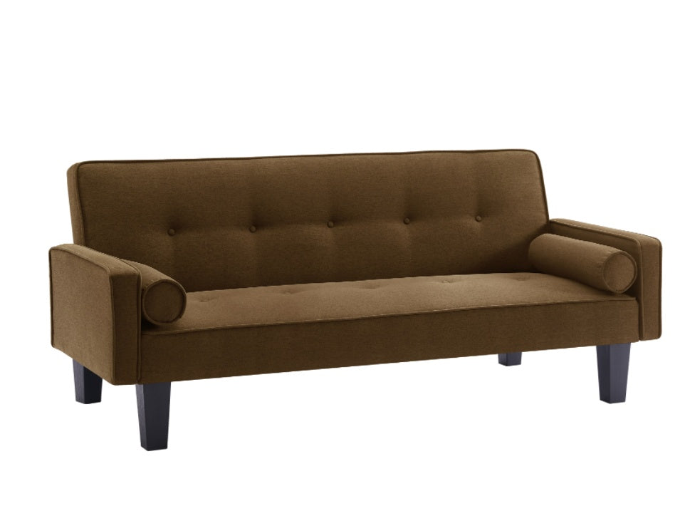Medieval-Style Fabric Loveseat Sofa with Pillows for the Living Room