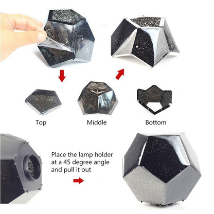 LED Starry Sky Projector, 3D Projection Night Lamp