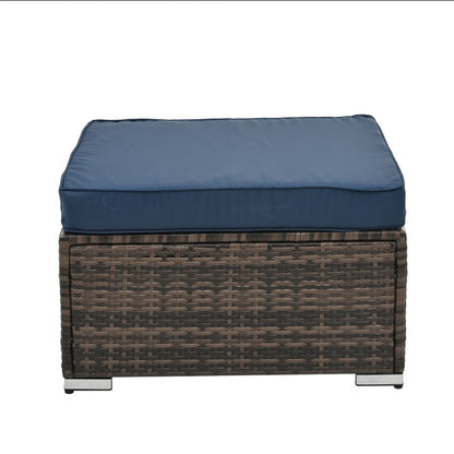 4-Piece Outdoor Patio Furniture Set, Seasonal PE Wicker with Tempered Glass Coffee Table