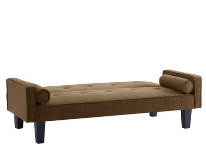 Medieval-Style Fabric Loveseat Sofa with Pillows for the Living Room